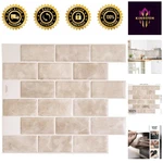 Transform Your Space With 10 Durable Peel And Stick Backsplash Tiles, 3D Effect New. Price: $110.99.