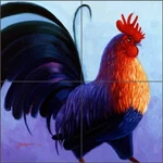 Rooster Tile Backsplash Mikki Senkarik Kitchen Art Ceramic Mural MSA050 New. Price: $184.95.