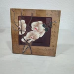 Continental Art Center Ceramic Orchid Tile Wall Trivet Beautiful Used. Price: $19.99.