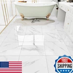 Westick White Marble Peel And Tile Bathroom Waterproof Floori New. Price: $69.06.