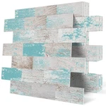 Dewoo Peel & Stick Backsplash Tile, Turquoise Teal Pvc Self-adhesive Kitchen/bat New. Price: $47.40.