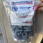 Barwalt Pls 1/8 Inch Tile Leveling System, Spacer Bases, 100 Pack, BWTLS3 New. Price: $8.99.