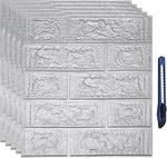 Uxcell 3D Panels Peel And Stick, 30PCS Foam Brick Wallpaper Silver/gray New. Price: $40.10.