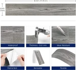 6"X36" 30 Sheets Peel And Stick Floor Tile Waterproof Grey Wood Look Vinyl New. Price: $44.99.