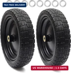 Ar-pro (2-PACK) 13" Flat Free Tire And Wheel With 5/8" Axle Bore Hole, 2.17" New. Price: $75.48.
