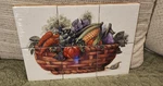 Vintage Banan Appeal 'italian Harvest Primavera' 6 Pc Basket Ceramic Mural (new). Price: $200.00.