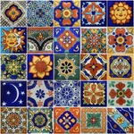Color Y Tradici 50 Hand Painted Decorative Talavera Mexican Tiles 2"X2" New. Price: $85.76.