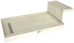 Tile Redi RT3648LRB36KIT Base'n Bench 60" X 36" Rectangular - Chrome New. Price: $1157.00.