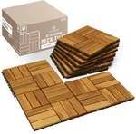 Interlocking Deck Tiles X12 , Acacia Wood Patio New. Price: $56.86.