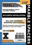 Troxell Usa 1/16" Hollow"leave In" Spacers For Marble, Tile & Stone 500 Pcs. New. Price: $9.99.