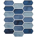 Msi Boathouse Blue Picket Glass Mosaic Tile 12X10 Glossy 10-PACK Open. Price: $45.00.