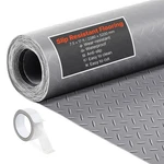 Vevor Garage Floor Roll 7.5X17 Ft Pvc Diamond Mat Non-slip Silver Gray New. Price: $115.99.