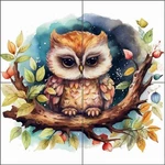 Owl Tile Backsplash Designs Ceramic Bird Art Mural WDW0001-1 New. Price: $184.95.