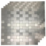 ART3D 10-PACK Self-adhesive Metal Backsplash Peel 12X12", Silver Aluminium New. Price: $46.04.