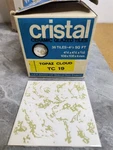 Box Of 36 1970'S & Johnson Ltd Cristal Ceramic Tiles, White Green, England New. Price: $72.00.