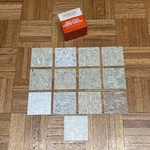 Vintage Azrock Pebbled Terrazzo Tile 13 Pieces Salesman Samples W/ Box Open. Price: $125.00.