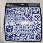 Main Creations Blue Painted Tiles Peel Stick 8IN Art Wall Backsplash New. Price: $5.10.