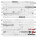 Auliget 20 Faux Sheets, 6"X12"X0.12" Marble White + Metal Silver New. Price: $57.20.