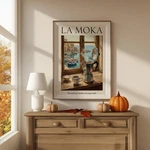 Moka Coastal Kitchen Italian Coffee Ritual Wall Art, Caf Vintage Decor New. Price: $191.99.