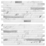 Auliget 20 Sheets Faux Stone Peel And Stick Backsplash, White Marble Look Pvc New. Price: $61.70.