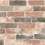 Nuwallpaper Newport Reclaimed Brick Peel And Stick Wallpaper, Red B.... Price: $37.63.