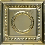Shanko SKPC503-GN-24X24-N-6 Victory Stamped Metal Nail-up Tin Ceiling Tile, Gold Open. Price: $69.95.
