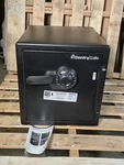 Fireproof And Waterproof Black Steel Home Safe With Dial Combination Lock Open. Price: $279.00.