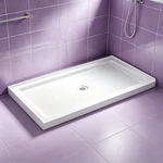 Non-slip Textured 48"X32" Shower Base Center Drain With Tile Flange For Bathroom New. Price: $295.99.