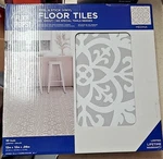 2PK Floorpops FP2942 Medina Peel & Stick Tiles Gray/white 12" X A-1 New. Price: $40.99.
