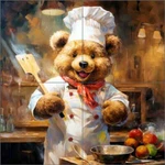 Bear Chef Tile Backsplash Ray Powers Kitchen Art Ceramic Mural OB-RPA840 New. Price: $49.95.
