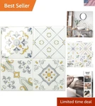 Elegant 3D Moroccan Peel And Stick Backsplash - 5 Glossy 9"X9" Tiles For Kitchen New. Price: $63.95.