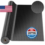 4 X 7 Ft Garage Mat, Diamond Plate Rubber Flooring Roll, Pvc New. Price: $81.41.