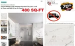 Carrara Marble Look Polished Porcelain Tile X Floor Wall NHDCAR2448P New. Price: $20.00.
