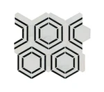 5-PACK Msi Georama Nero 13" X 11" Polished Marble Mesh-mount Mosaic Tile New. Price: $59.99.