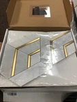 Daltile LV27INTMXMS1P Lavaliere 14"X12" Deco Mosaic Wall Matte White/brass Open. Price: $12.92.