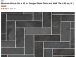 109 Cs Msi ZOR-NS019 Montauk Black 4 In. X 12 Gauged Slate Floor Wall Tile, New. Price: $2300.00.
