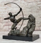 Handcrafted Apollo God Of Light Bronze Sculpture Archer Marble Figurine Sale New. Price: $799.00.