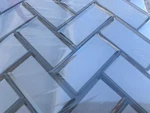 Msi Ice Bevel Herringbone 13 In. X 11 Glossy Glass Mesh-mounted Mosaic Tile New. Price: $165.00.