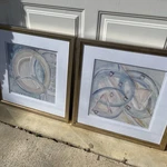 Uttermost Set Of Two - Wall Art Touch Blue And Purple 32X31 1/2 Inch New. Price: $200.00.