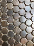 Copper Penny Round Mosaic Tile 3 Sheets For Kitchen Backsplash Accent Walls New. Price: $60.00.