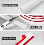 Flexible Quarter Round Molding Self Adhesive (white, 10 Ft) Peel And Stick New. Price: $20.00.