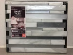 Smart Tiles SM1060 9.63"WX11.55"L Gray/white Mosaic Vinyl Adhesive Wall 4PC New. Price: $24.79.