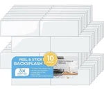 Stickgoo 10 Sheets White Subway Tile Peel & 3D Backsplash For Kitchen Bat New. Price: $29.00.