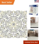 Antico Peel & Stick Floor Moroccan-inspired Vinyl, 10-TILE Set 12X12 New. Price: $26.34.