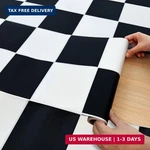 Lareko 16 Sq.ft Black And White Peel Stick Floor Tile - 12" Width Vinyl New. Price: $34.98.