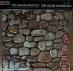 10 Lot 3D Peel Stick Wall Tile Brown River Rock Stone Backsplash Lightweight 12" New. Price: $32.00.
