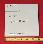 Pc. Glossy Bullnose Ceramic Tile: Kohler Biscuit #K-175* 6" X By Daltile Open. Price: $9.88.