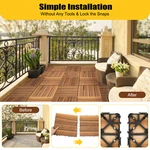 36PCS Deck Tiles Interlocking Patio Wood Flooring Pavers Outdoor Non-slip New. Price: $85.36.