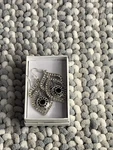 Jewelry 12 Mil Snap Earrings With Black Faux Stones Charms New. Price: $5.00.