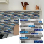 ART3D 10 Pack Self-adhesive Wall Backsplash Tiles, Blue-gray Marble New. Price: $31.99.